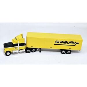 ERTL Sunbury Freightliner Tractor Trailer 1/64 Yellow w/Box #9620UO VGC Semi 11"